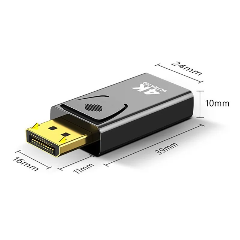 Adaptador DisplayPort a HDMI 4K – Convertidor de Audio y Video para Monitores, TVs y Proyectores | Plug & Play Ultra HD 1080p/4K