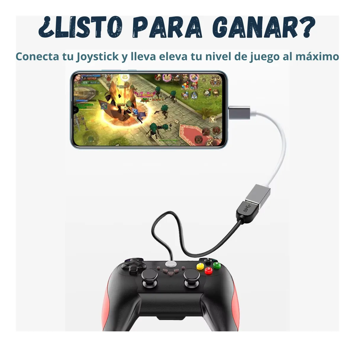 Adaptador OTG Tipo C a USB 3.0 – Conecta Pendrives, Teclados y Más a tu Celular, Tablet o PC | Plug & Play Universal