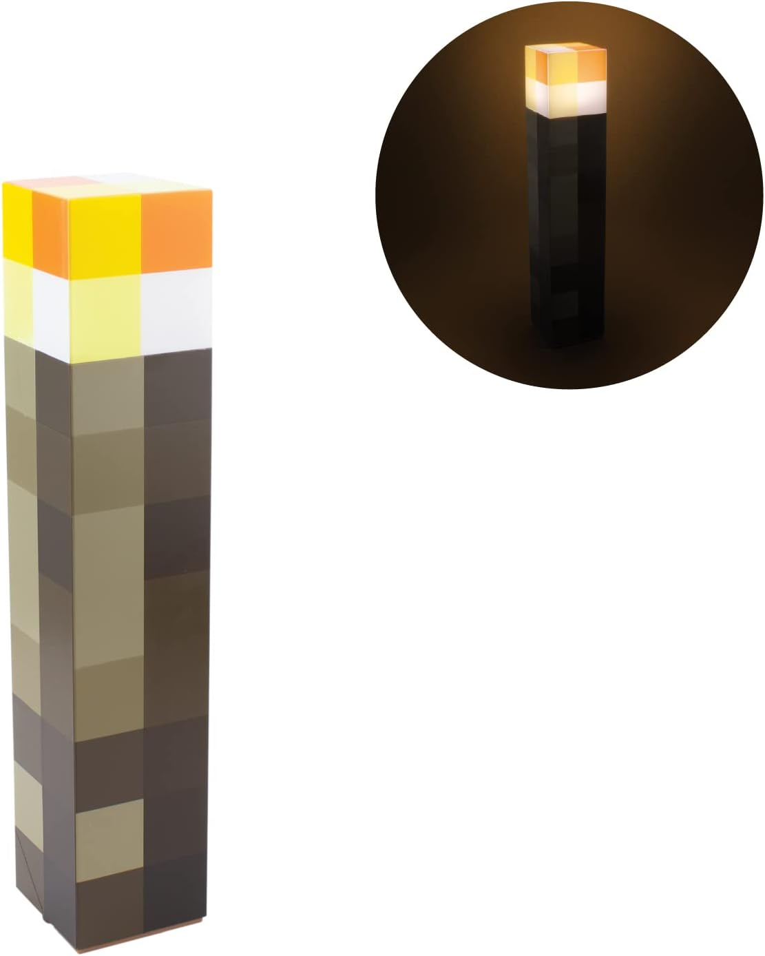 Lámpara de Noche Minecraft Antorcha – USB Recargable y Montable | Luz Gamer Decorativa