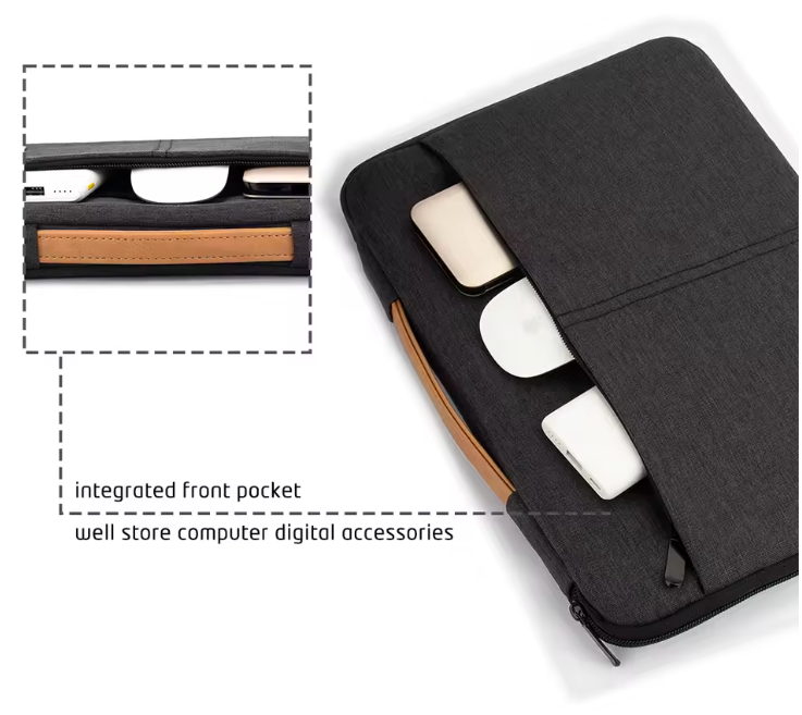 Funda Maletín Elegante 14" Antigolpes | Compatible con MacBook, HP, Dell, Acer – Estilo Ejecutivo e Impermeable