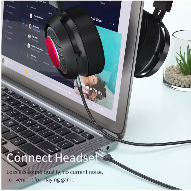Adaptador Essager USB Tipo C a Jack 3.5mm – Cable AUX de Alta Fidelidad para Auriculares y Parlantes | Compatible con Samsung, Xiaomi, Mi y más