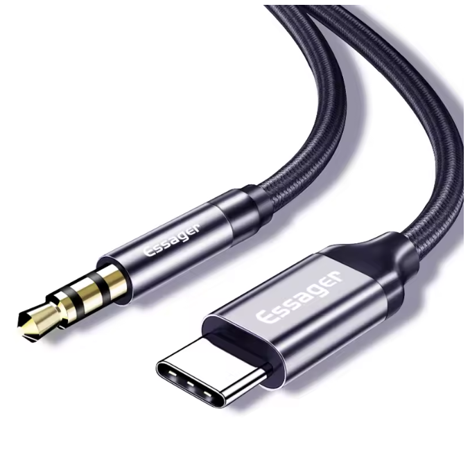 Adaptador Essager USB Tipo C a Jack 3.5mm – Cable AUX de Alta Fidelidad para Auriculares y Parlantes | Compatible con Samsung, Xiaomi, Mi y más