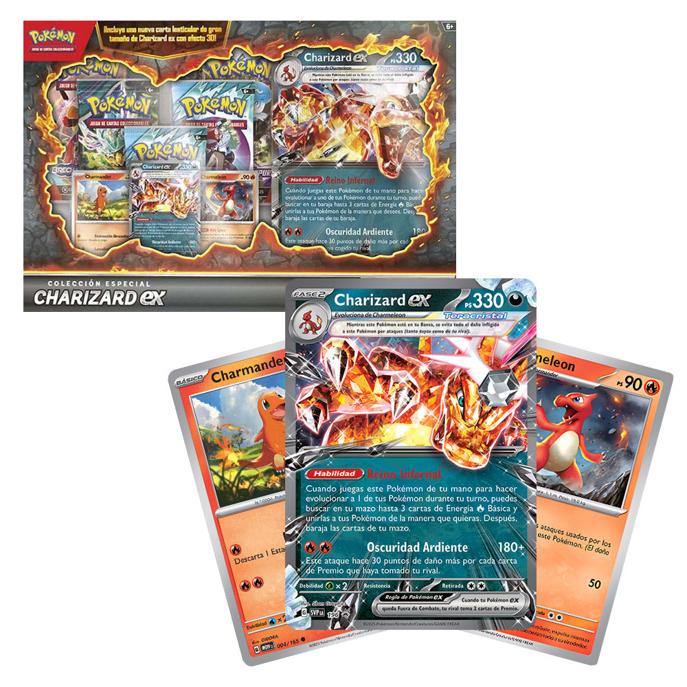 🔥 Charizard ex Special Collection Pokémon TCG – ¡Set Premium con Carta 3D Lenticular!