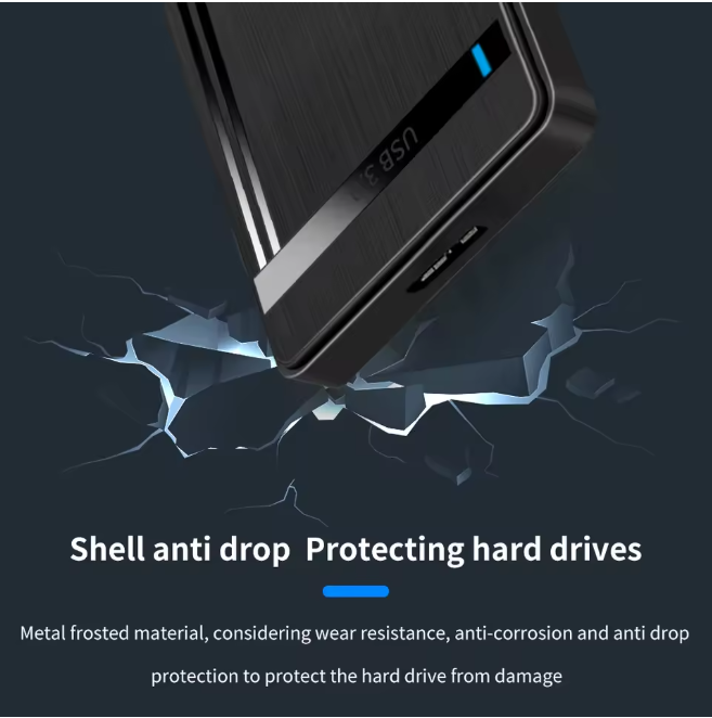 Caja Externa TISHRIC 2.5" HDD SATA 3.0 | USB 3.0 | Soporte UASP | Ultra Rápida y Compacta