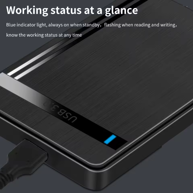 Caja Externa TISHRIC 2.5" HDD SATA 3.0 | USB 3.0 | Soporte UASP | Ultra Rápida y Compacta