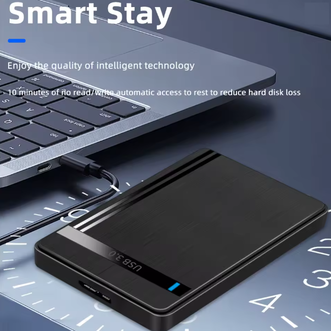 Caja Externa TISHRIC 2.5" HDD SATA 3.0 | USB 3.0 | Soporte UASP | Ultra Rápida y Compacta