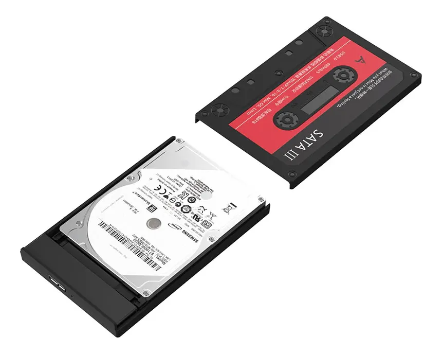 Cofre Vintage 2.5” SATA | USB 3.0 | 5Gbps | HDD/SSD | Ultra Compacta y Rápida | Plug & Play