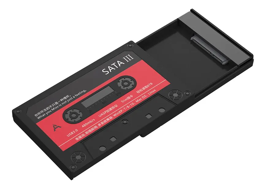 Cofre Vintage 2.5” SATA | USB 3.0 | 5Gbps | HDD/SSD | Ultra Compacta y Rápida | Plug & Play