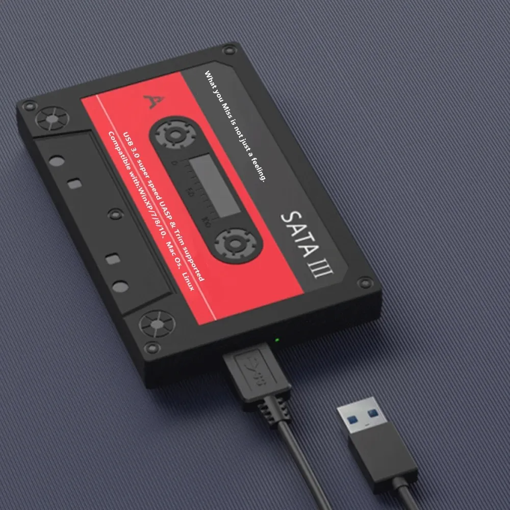 Cofre Vintage 2.5” SATA | USB 3.0 | 5Gbps | HDD/SSD | Ultra Compacta y Rápida | Plug & Play