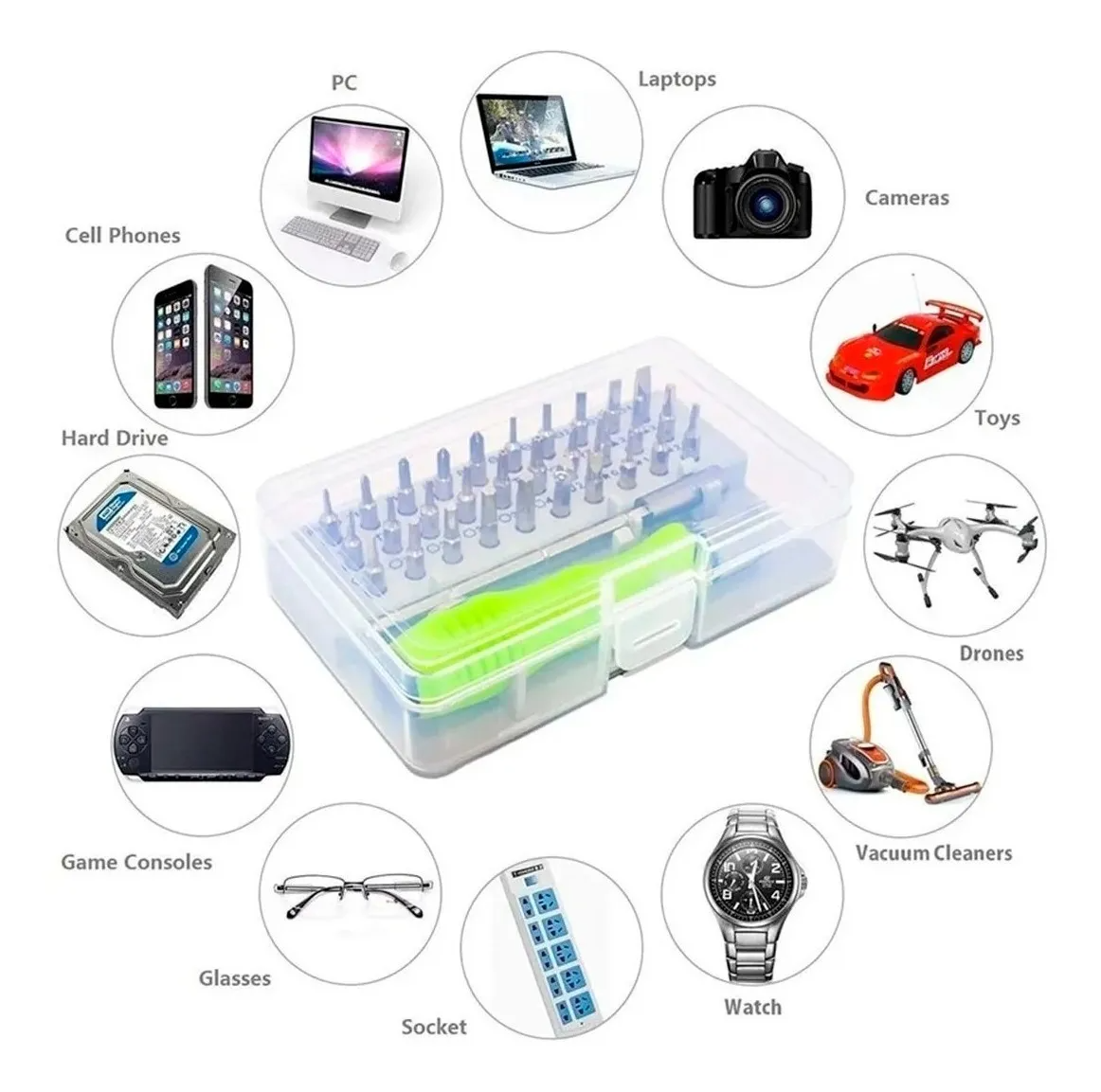 Set Destornilladores de Precisión 32 en 1 | Estuche Compacto | Ideal para Celulares, Laptops, Relojes y Más