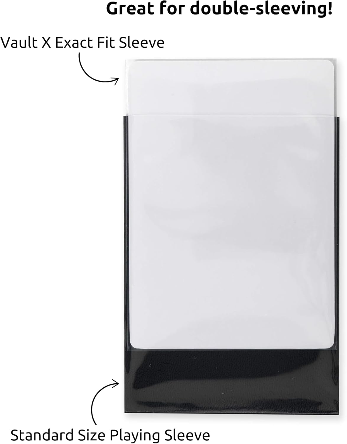 Fundas Protectores Vault X Exact Fit para Cartas Coleccionables | Paquete de 100 | Alta Claridad y Ajuste Perfecto para TCG Estándar 2.5" x 3.5"