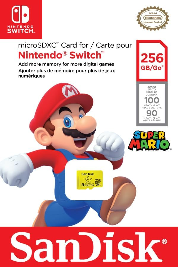 Tarjetas microSDXC para Nintendo Switch – ¡Con el poder de Super Mario!