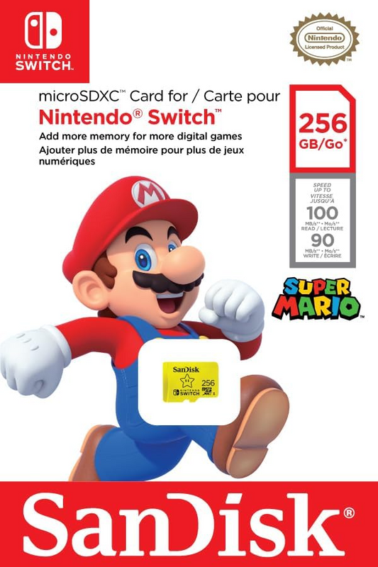 Tarjetas microSDXC para Nintendo Switch – ¡Con el poder de Super Mario!