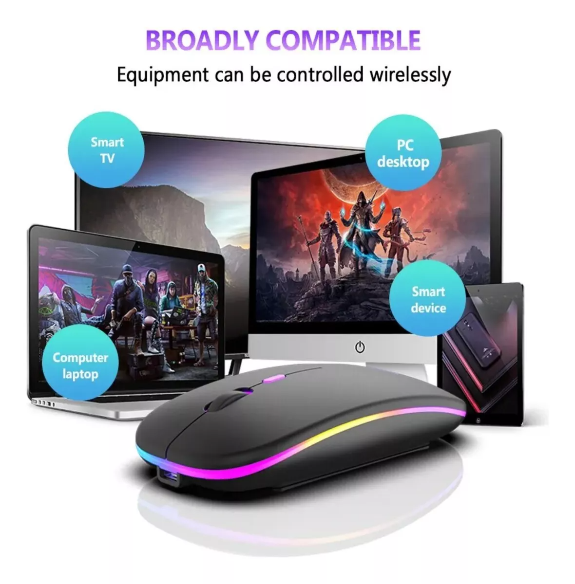 Mouse Recargable RGB