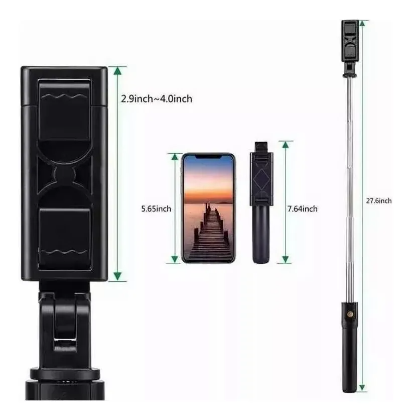 Palo Selfie Trípode K07 con Control Bluetooth | Bastón 3 en 1 Extensible para Celular