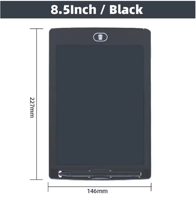 Tableta de Dibujo y Escritura LCD 8.5" | Bloc Electrónico Reutilizable para Niños, Oficina y Creativos