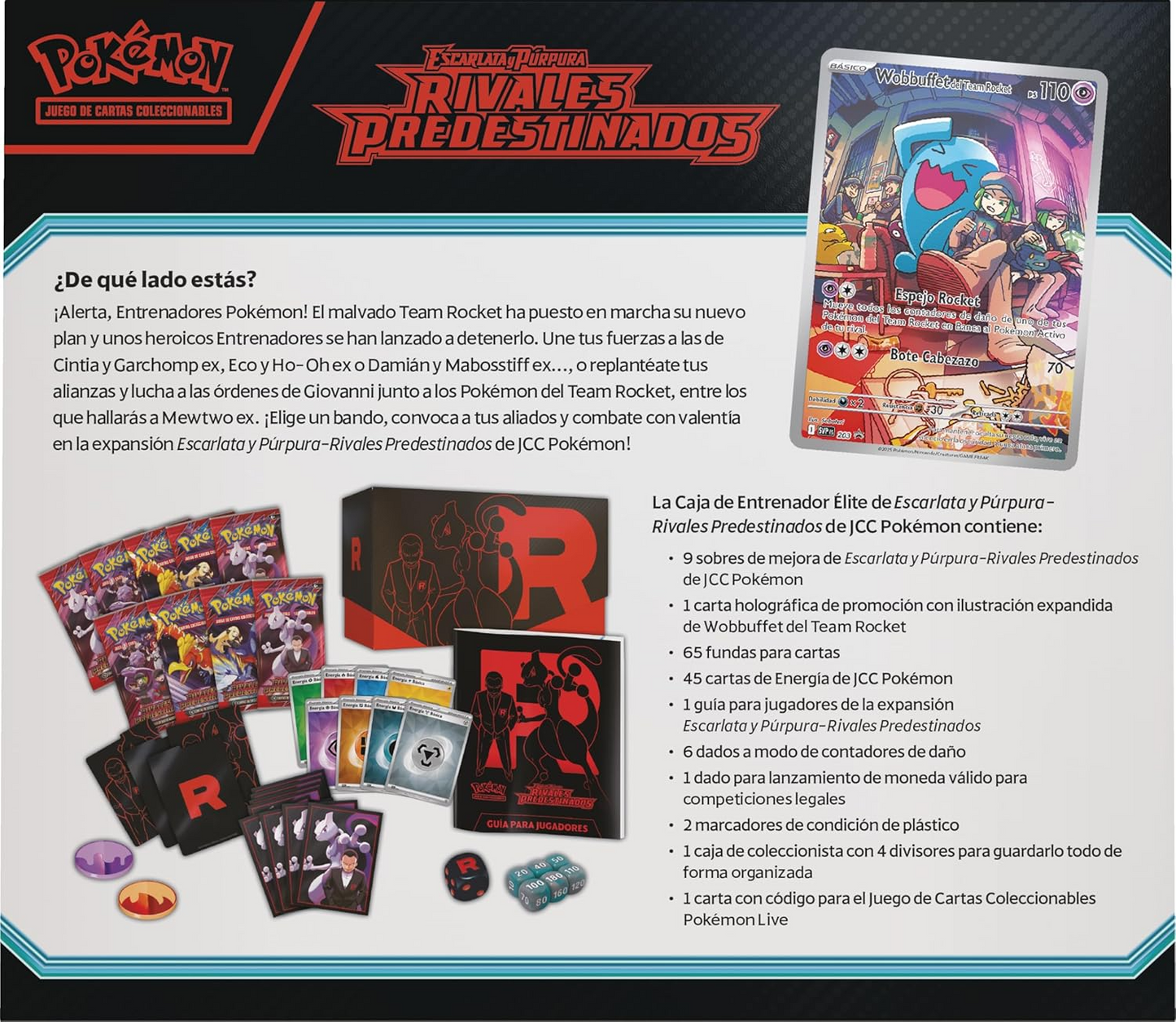 Caja de Entrenador Élite Pokémon Rivales Predestinados | Edición Team Rocket