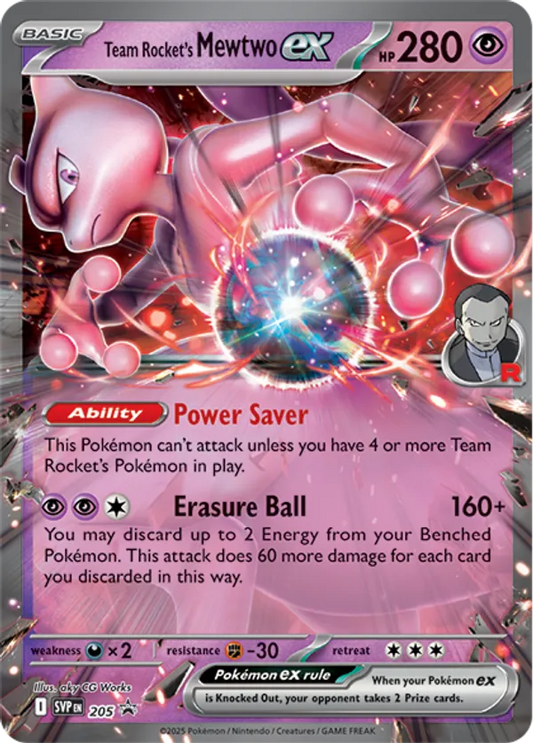 Team Rocket's Mewtwo Ex Promo #205-SVP