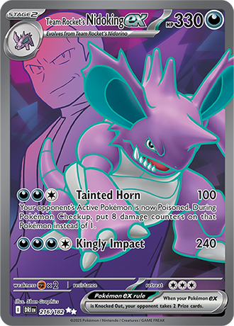 Team Rocket's Nidoking Ex #216/182-DRI
