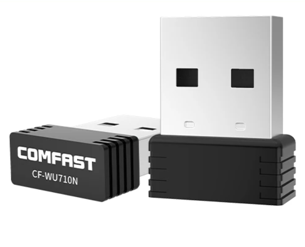 Adaptador WiFi USB Comfast CF-WU710N V4 | 150 Mbps | 2.4GHz | Mini Receptor y Transmisor Inalámbrico para PC y Notebook