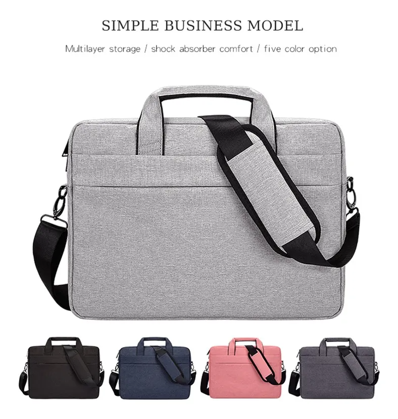 Maletín Ejecutivo para Laptop 15.6” | Bolsa de Hombro Impermeable con Asa – MacBook, HP, Asus, Dell, Huawei