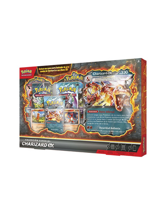 🔥 Charizard ex Special Collection Pokémon TCG – ¡Set Premium con Carta 3D Lenticular!
