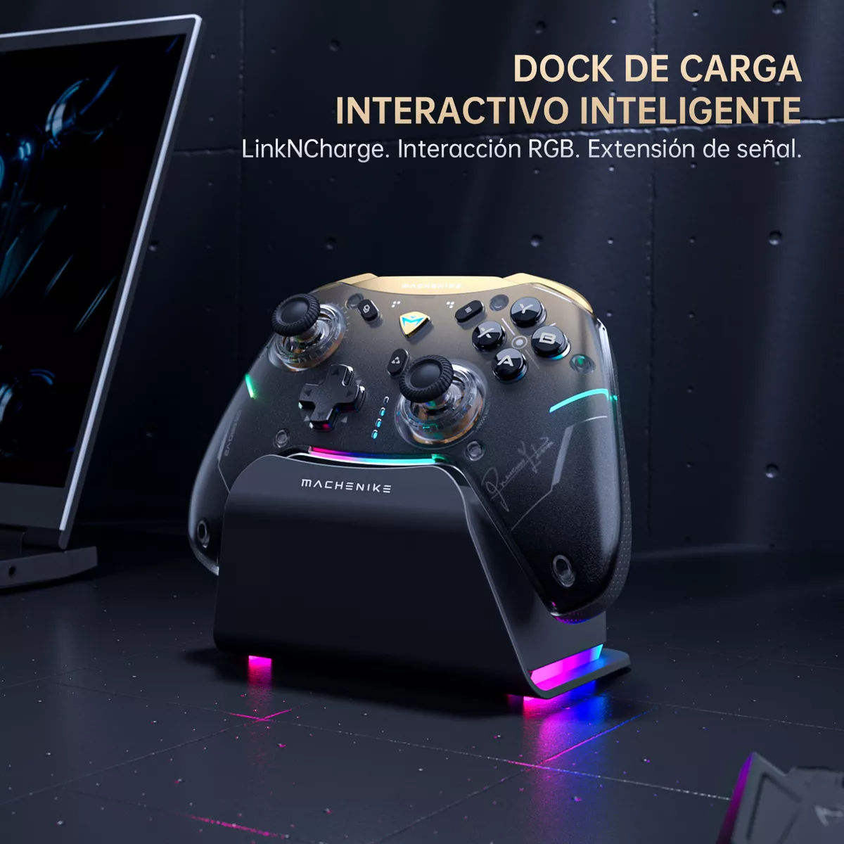Control Gamer Machenike G5 Pro V2 Edición Coleccionista | Inalámbrico + Cable | RGB | Joysticks Hall | Switch, PC, Android, iOS + Base de Carga