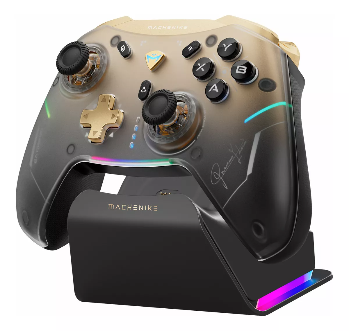 Control Gamer Machenike G5 Pro V2 Edición Coleccionista | Inalámbrico + Cable | RGB | Joysticks Hall | Switch, PC, Android, iOS + Base de Carga