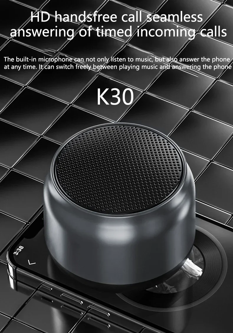 Altavoz Bluetooth VIKEFON K30 | Inalámbrico, Impermeable, Sonido Hi-Fi con Graves Potentes y Micrófono Integrado – Ideal para Exterior
